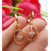 Серьги с фианитовыми вставками E-278 цена