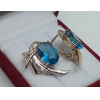 Серьги позолоченные с цветными фианитами E-287 цена