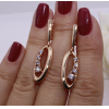 Серьги с фианитовыми вставками EAF-0865 цена