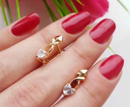 Серьги с фианитами EAX-oks43 цена