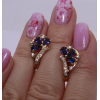 Серьги c цветными фианитами E-301 цена