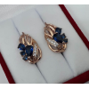 Серьги с цветными фианитами E-311 цена