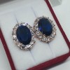 Фианитовые серьги EAF-0137 на белом фоне
