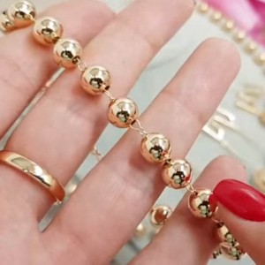 Бусы позолоченные гипоаллергенные
