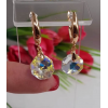 Cерьги позолоченные c кристаллами Swarovski E-361 цена