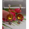 Серьги позолоченные с кристаллами Сваровски EAX-0907 цена