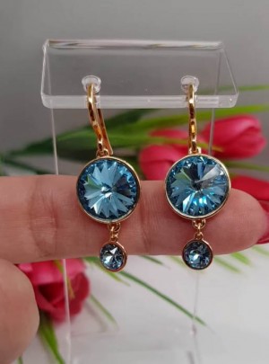 Серьги позолоченные с цветными кристаллами Swarovski EAX-0908 цена