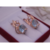 Серьги с цветными фианитами E-414 цена