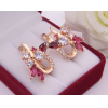 Серьги фианитовые E-454 на белом фоне
