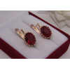 Серьги красные фианитовые E-503 цена