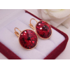 Cерьги позолоченные с кристаллами Swarovski E-541 цена