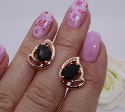 Серьги с фианитами E-551 цена