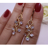 Серьги длинные фианитовые E-637 цена