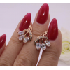 Серьги позолоченные фианитовые E-639 цена
