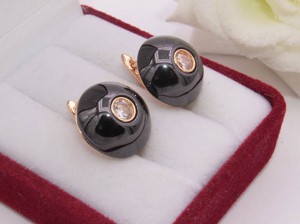 Серьги E-678-g-black цена