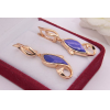 Серьги позолоченные с цветной керамикой E-679-g-blue цена