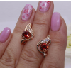 Серьги с цветными фианитами E-700 цена