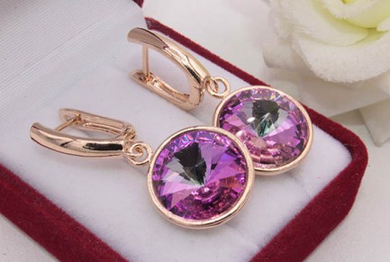 Серьги с кристаллами Swarovski E-738 цена