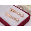 Серьги фианитовые E-813 на белом фоне