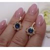 Cерьги позолоченные с кристаллами Swarovski E-830 цена