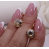 Cерьги позолоченные с кристаллами Swarovski E-835 цена