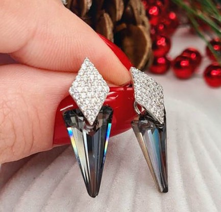 Cерьги с кристаллами Swarovski E-873 цена