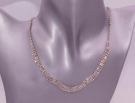 Колье со стразами Neck-0004 гипоаллергенная бижутерия