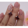 Серьги позолоченные с фианитами E-1005 цена