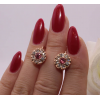 Серьги фианитовые позолоченные E-1021 стоимость