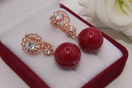 Серьги позолоченные цветные E-939 цена