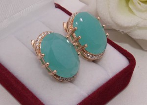 Серьги позолоченные фианитовые E-953 цена