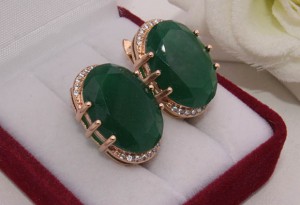 Серьги позолоченные с фианитами E-954 цена