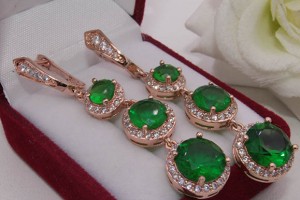 Серьги позолоченные фианитовые E-955 цена
