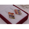 Серьги фианитовые с позолотой E-991 цена