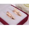 Серьги с позолотой и фианитами E-1083 цена