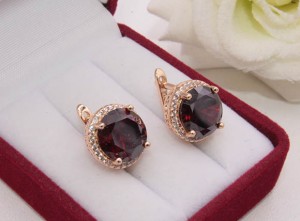 Серьги с цветными фианитами E-1097 цена