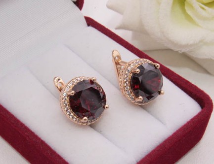 Серьги с цветными фианитами E-1097 цена