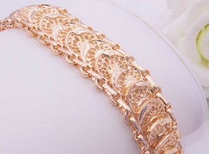 Браслет позолоченный BRAS-97-19cm-1.6cm