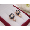 Серьги керамические с позолотой и фианитами E-1251 цена