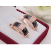 Серьги позолоченные с керамикой и фианитами E-1271 цена