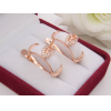 Серьги позолоченные с белой керамикой E-1274 цена