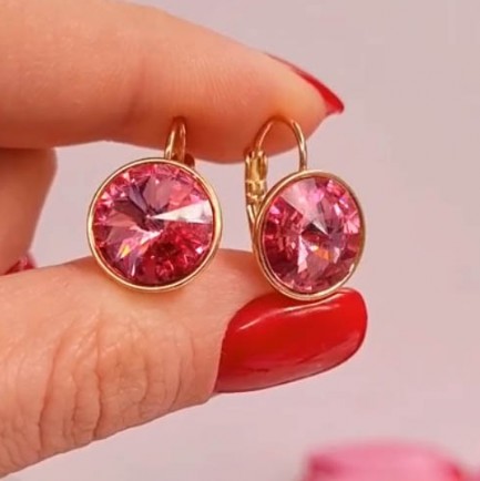 Cерьги с цветными кристаллами Swarovski E-1298 цена