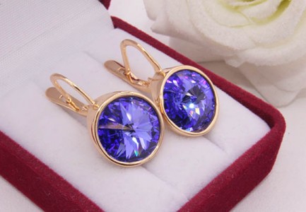 Серьги с кристаллами Swarovski E-1303 цена