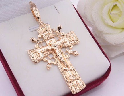 Крест позолоченный медицинское золото
