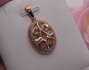 Кулон ажурный с комбинированным покрытием KX-0045-os