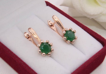 Серьги позолоченные фианитовые E-1335 цена