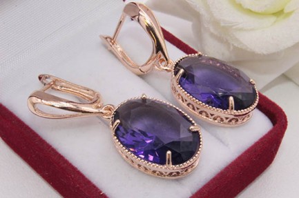 Серьги с цветными фианитами E-1393 цена
