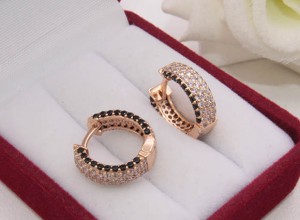 Серьги с фианитами E-1399 цена