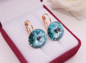 Cерьги с цветными кристаллами Swarovski E-2542