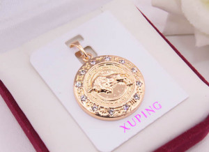 Знак Зодиака Телец позолоченный с фианитами Zodiak_17-telec